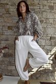 Hush Pillow Cotton Classic Barrel Pant White Pre order 5 days 